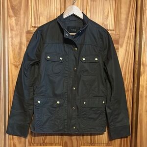 J. Crew Downtown Field Jacket Green Utility Coat M Medium Preppy Classic